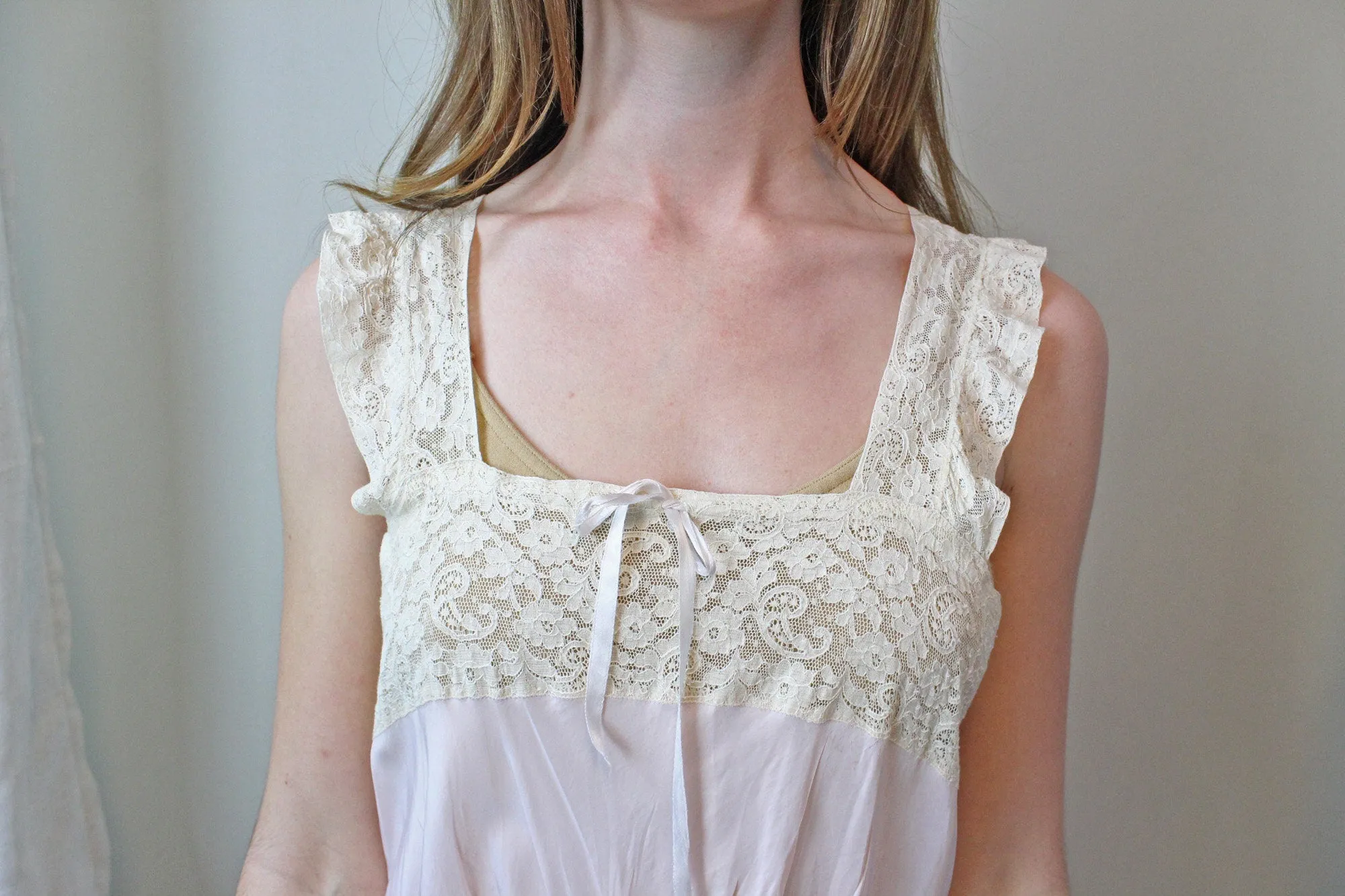 1940s MISS RITZ rayon lingerie slip nightgown small medium | new fall