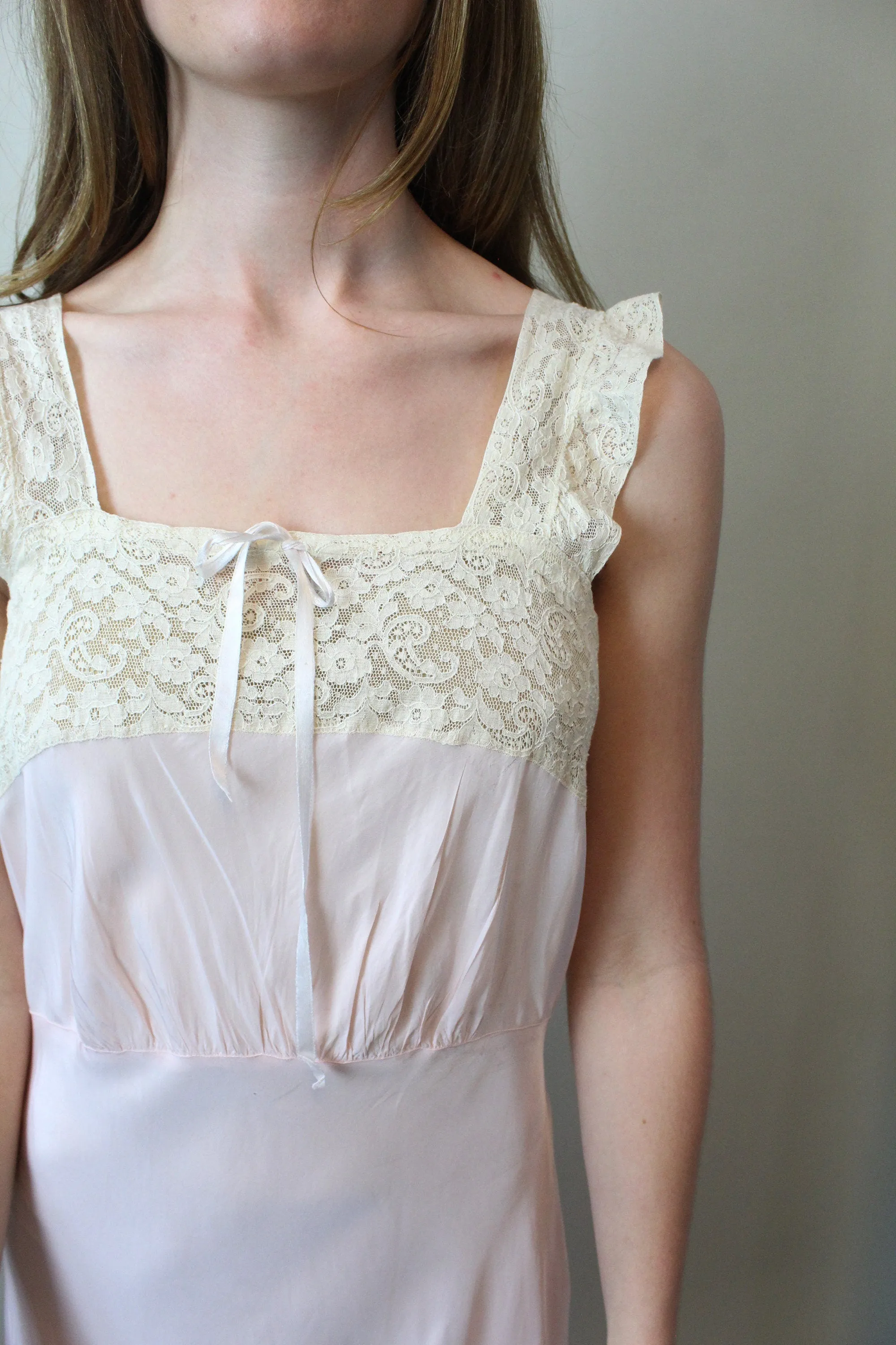 1940s MISS RITZ rayon lingerie slip nightgown small medium | new fall