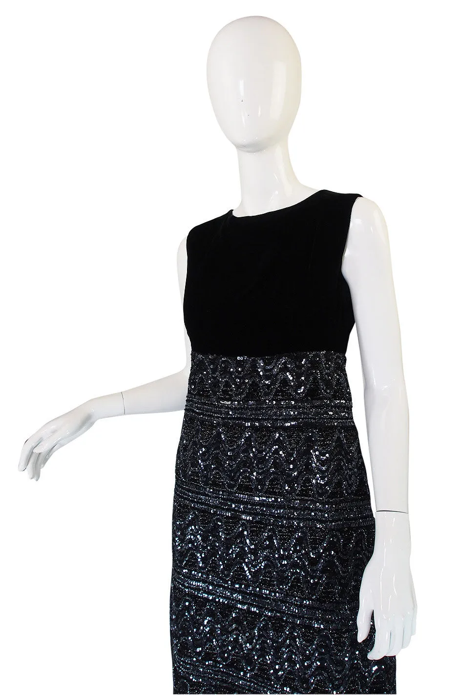 1960s Sequin and Mink Jacket & Dress
