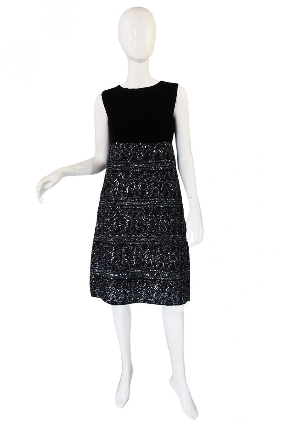 1960s Sequin and Mink Jacket & Dress