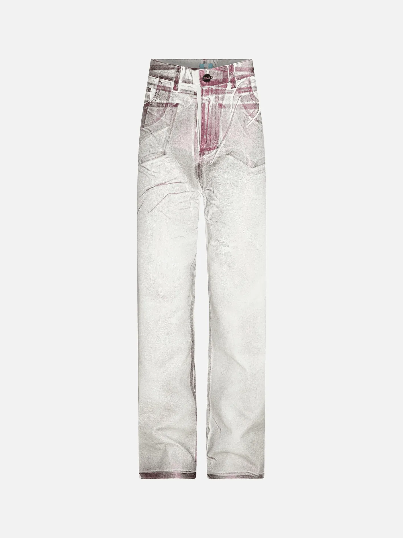 Adam Pants - White & Metallic Purple