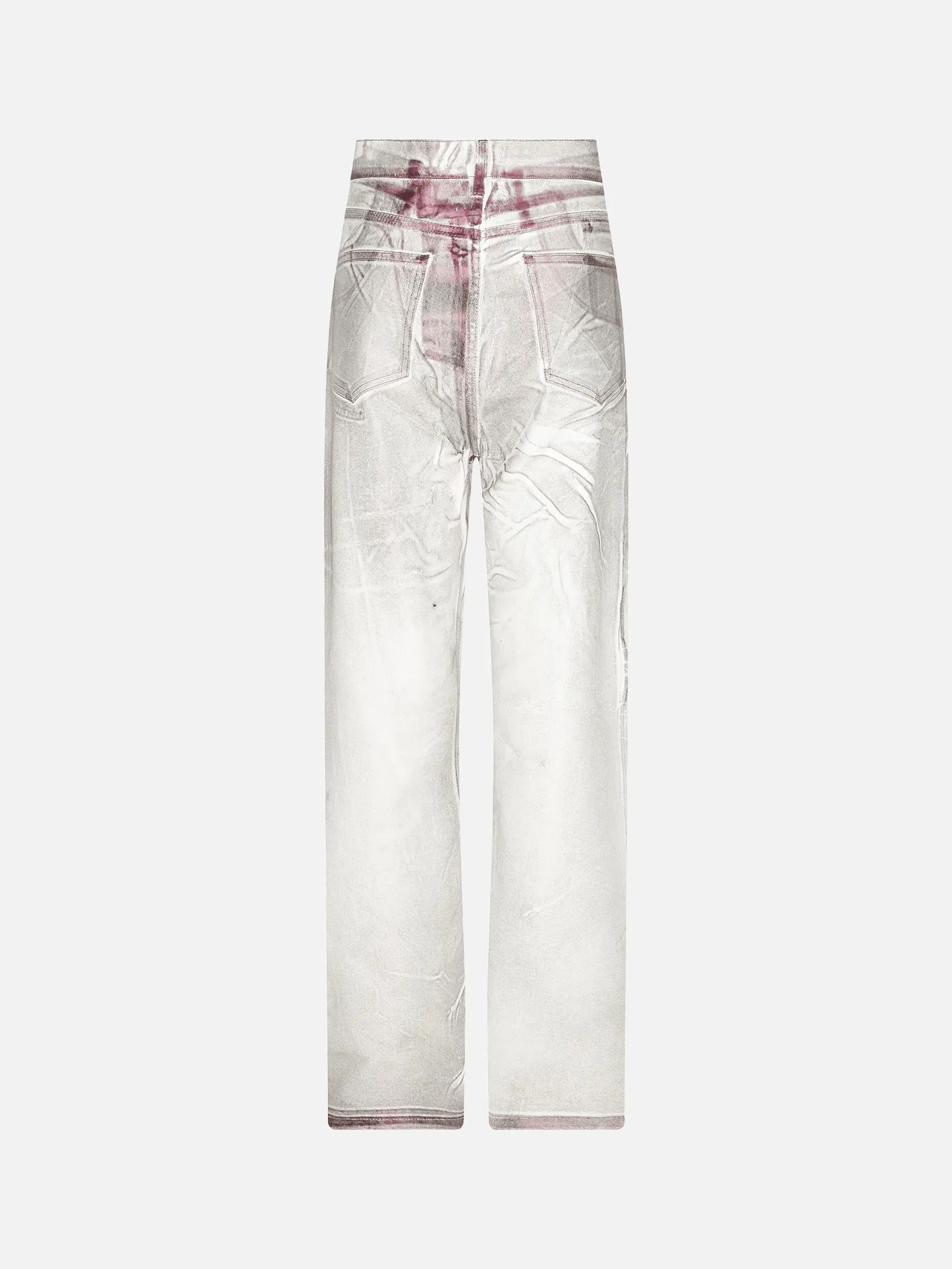 Adam Pants - White & Metallic Purple