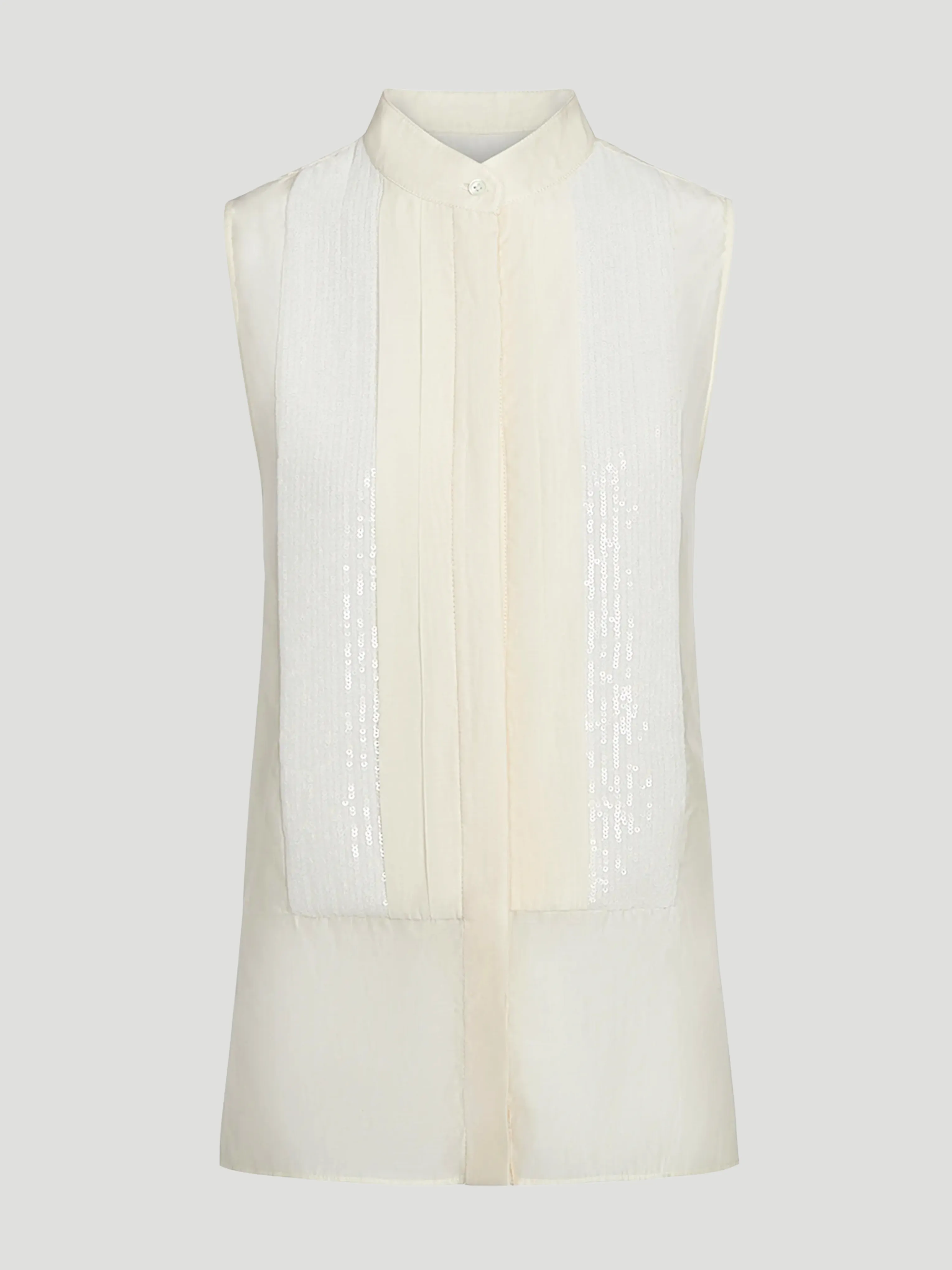 Adele Sequined Semi-Sheer Blouse