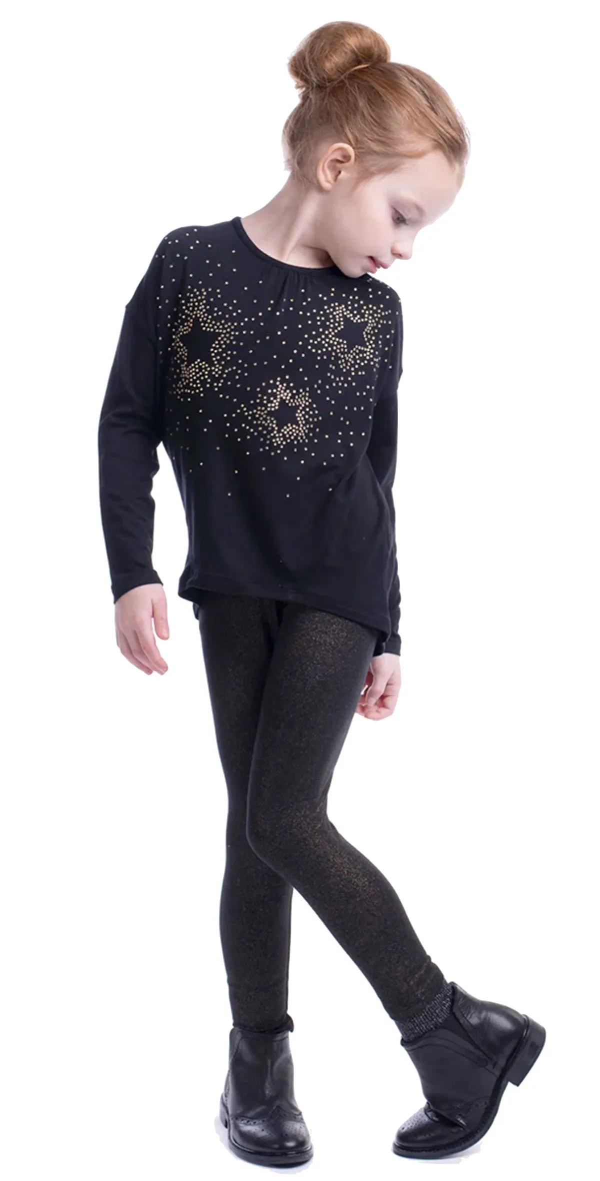 Alyssa Black Gold Leggings