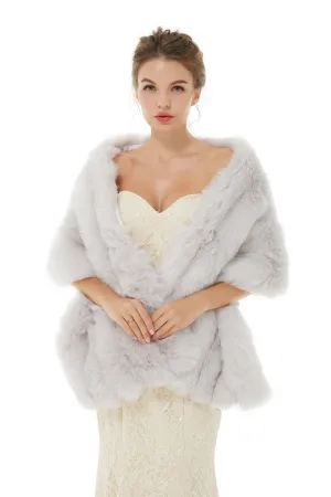 Amelia - Winter Faux Fur Wedding Wrap