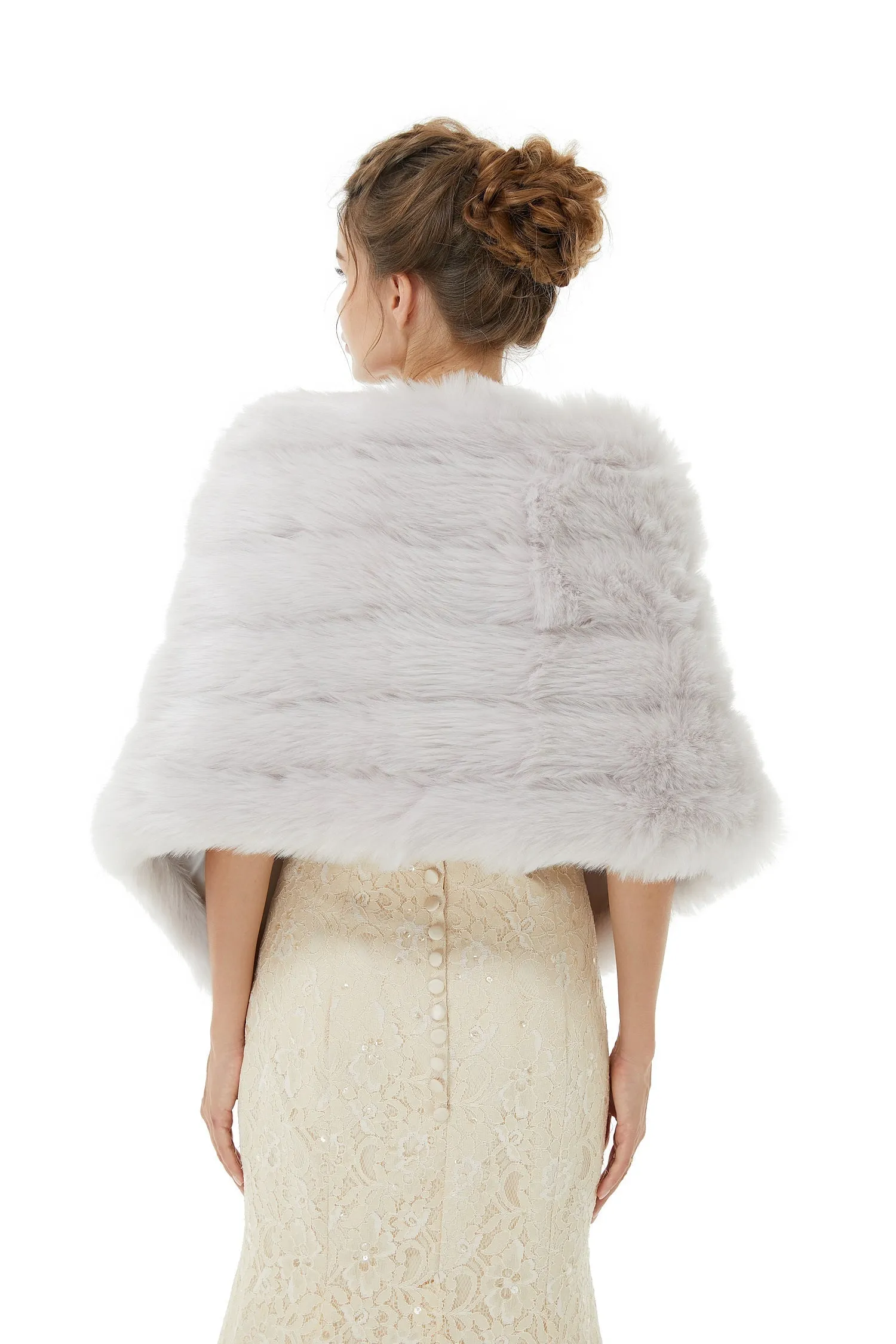 Amelia - Winter Faux Fur Wedding Wrap