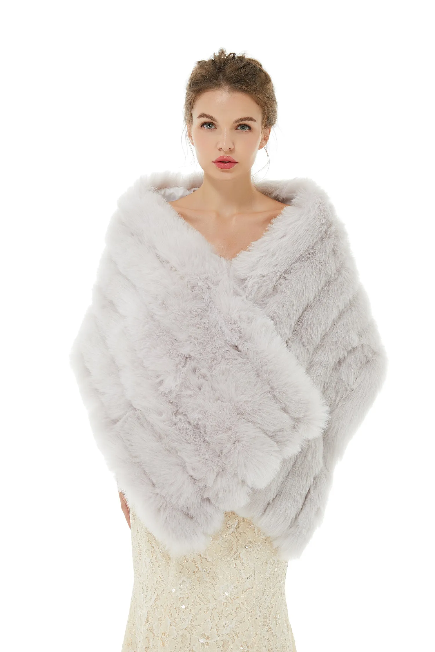 Amelia - Winter Faux Fur Wedding Wrap
