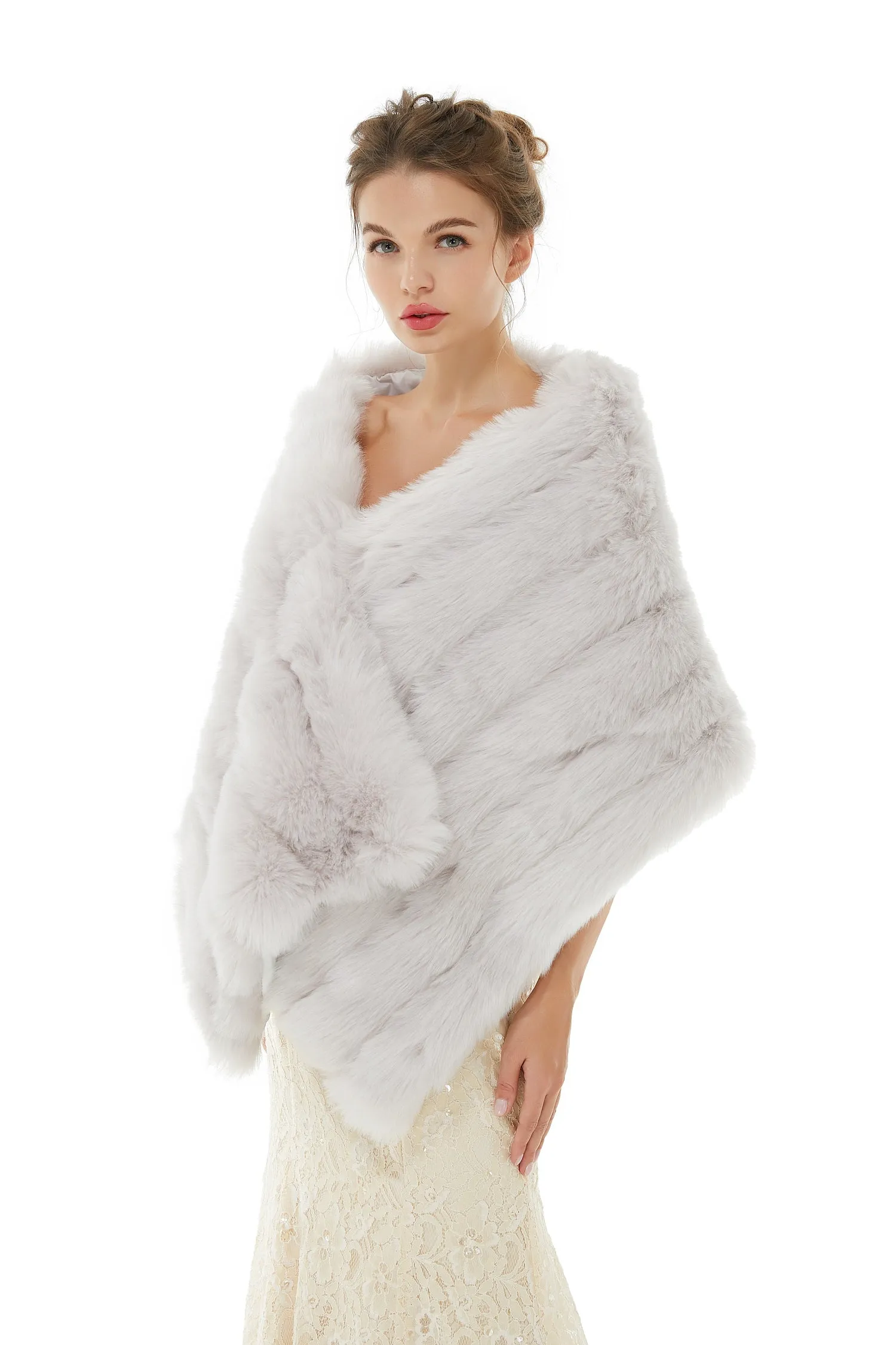 Amelia - Winter Faux Fur Wedding Wrap