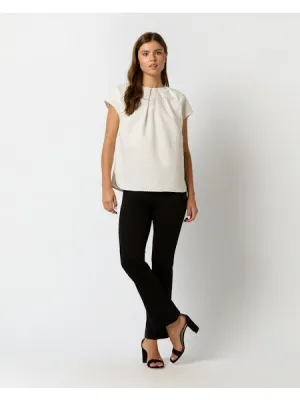 Ann Mashburn Celia Top - Ivory Metallic