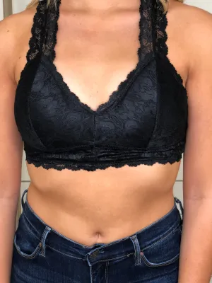 Baby Got Back Lace Bralette - Black