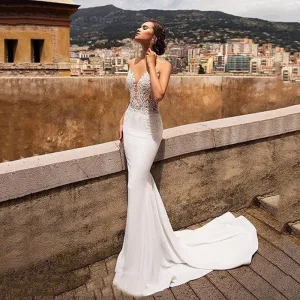Backless Beach Wedding Bridal Gowns