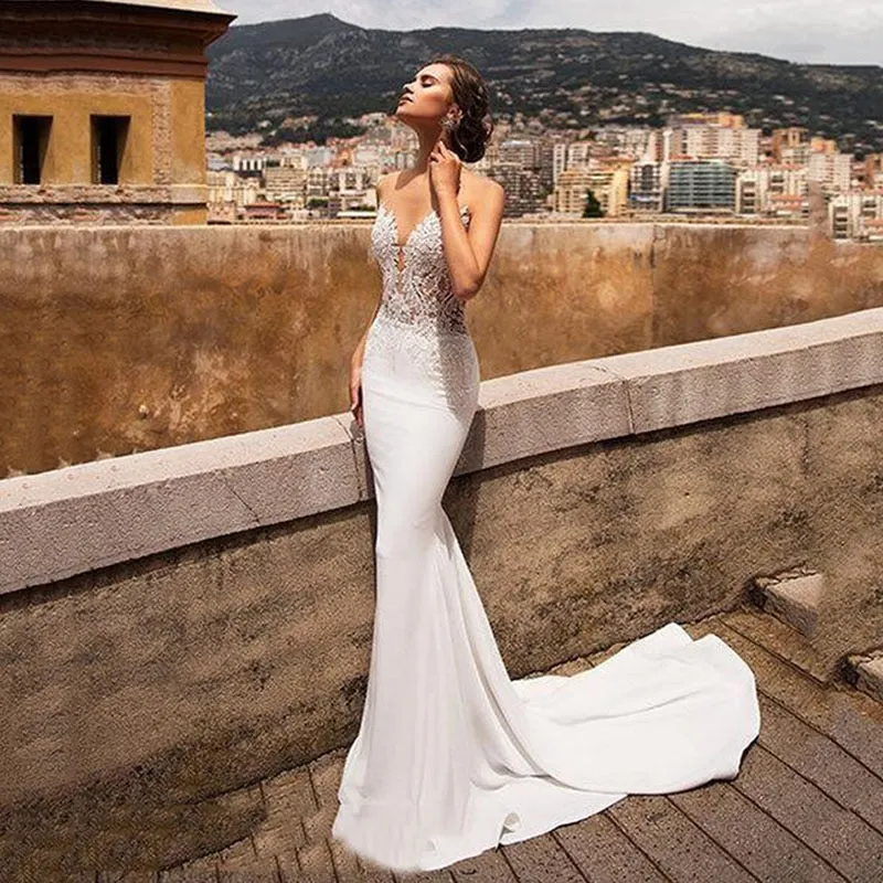 Backless Beach Wedding Bridal Gowns