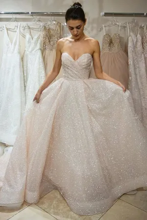 Beautiful Prom Dresses Sweetheart Long Sparkly Prom Dress Charming Evening Dress,MP573