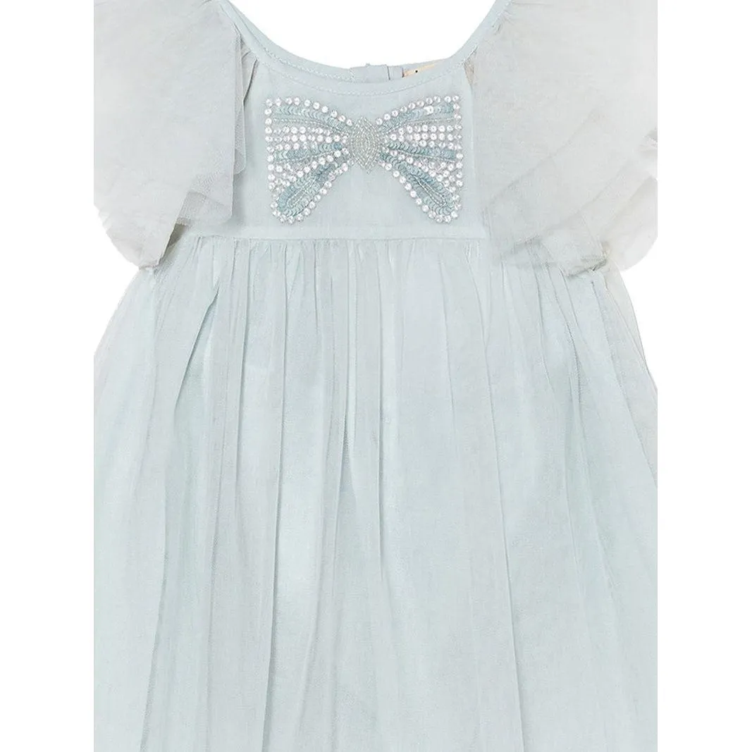 Bebe - Bowette Tulle Dress - Ice Field