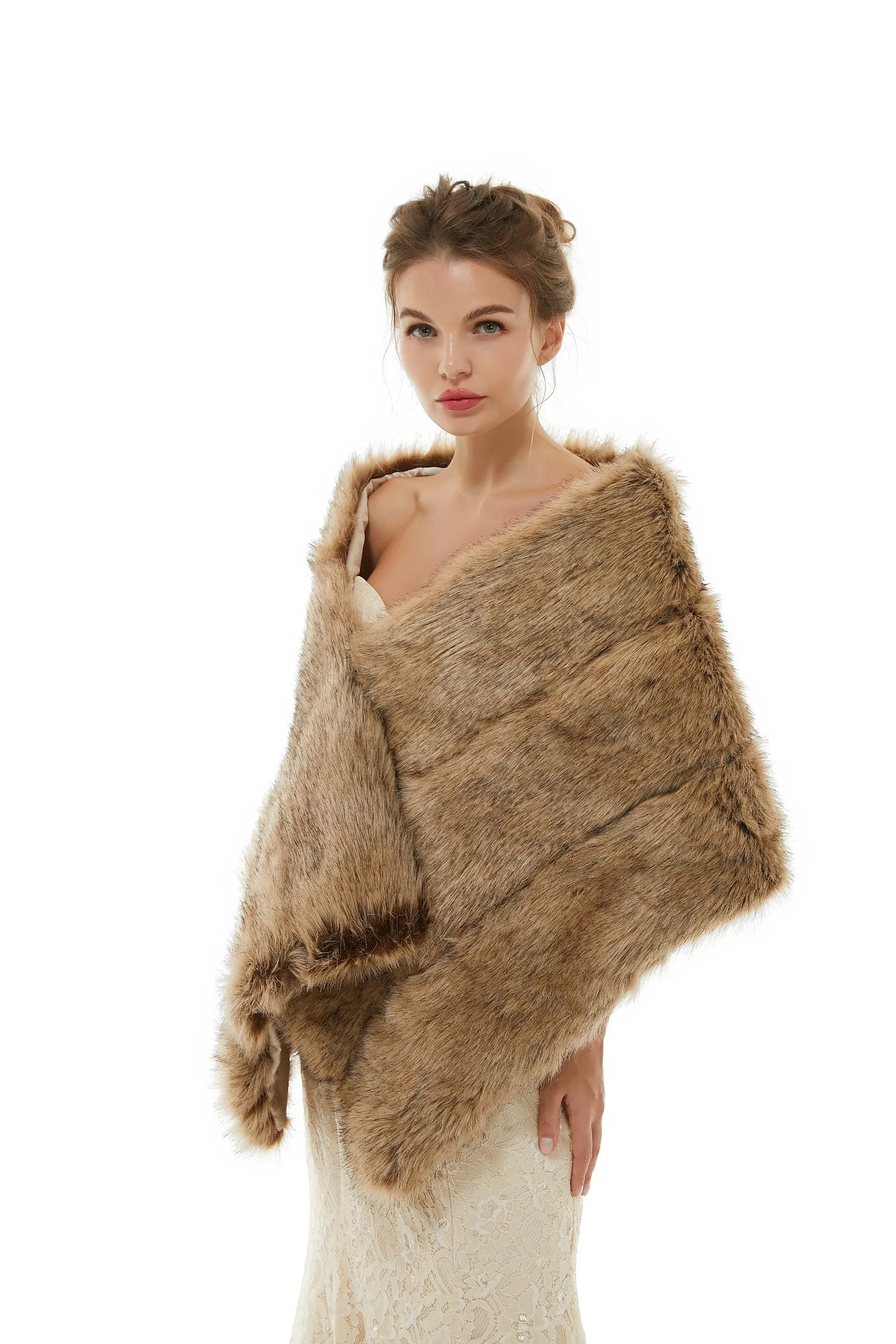 Bency - Winter Faux Fur Wedding Wrap