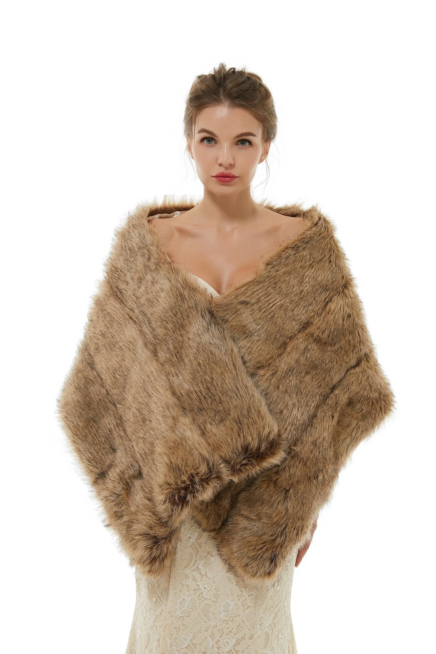 Bency - Winter Faux Fur Wedding Wrap
