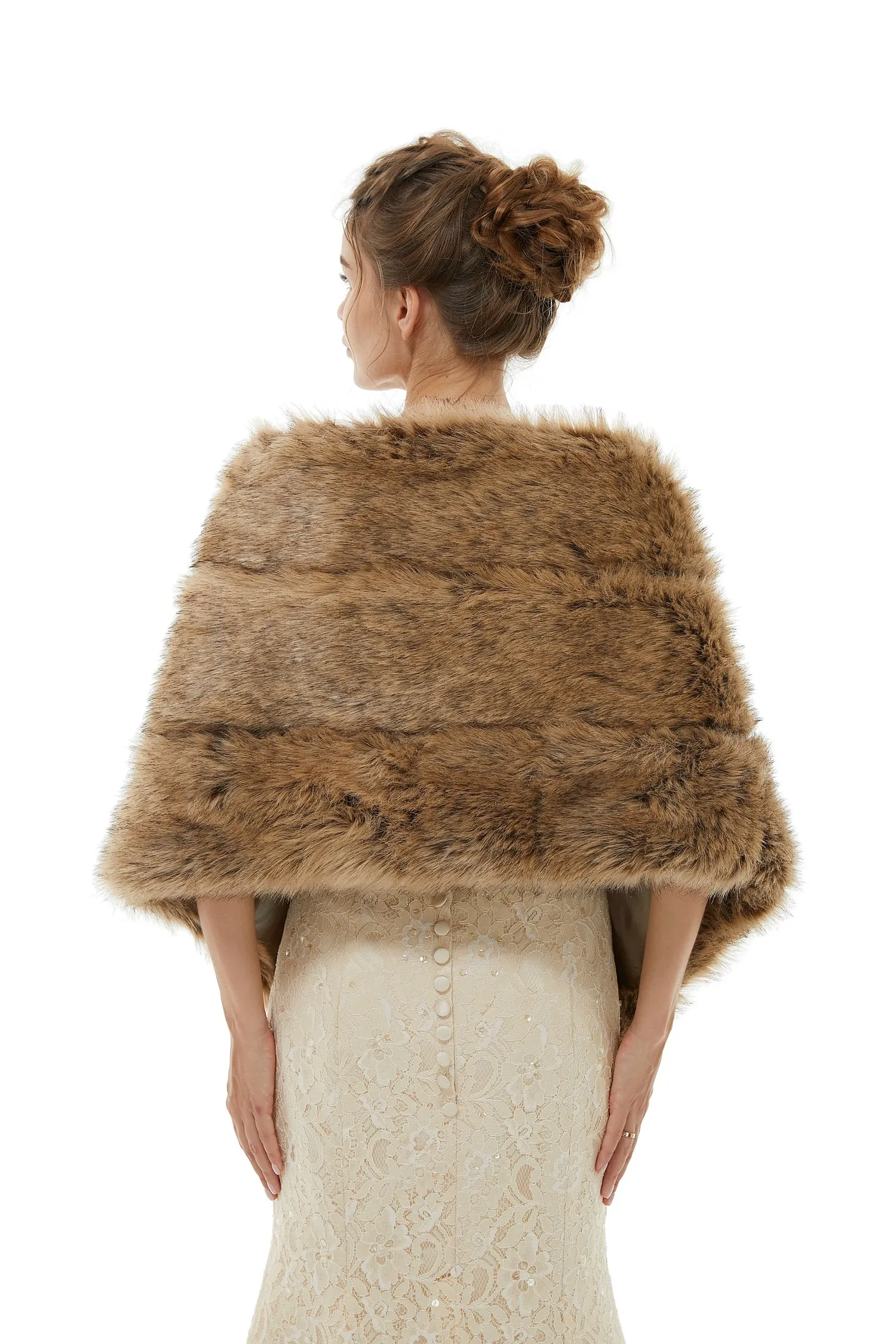 Bency - Winter Faux Fur Wedding Wrap