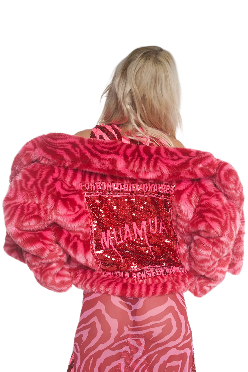 Bored Billionaires Faux Fur Hoodie Jacket