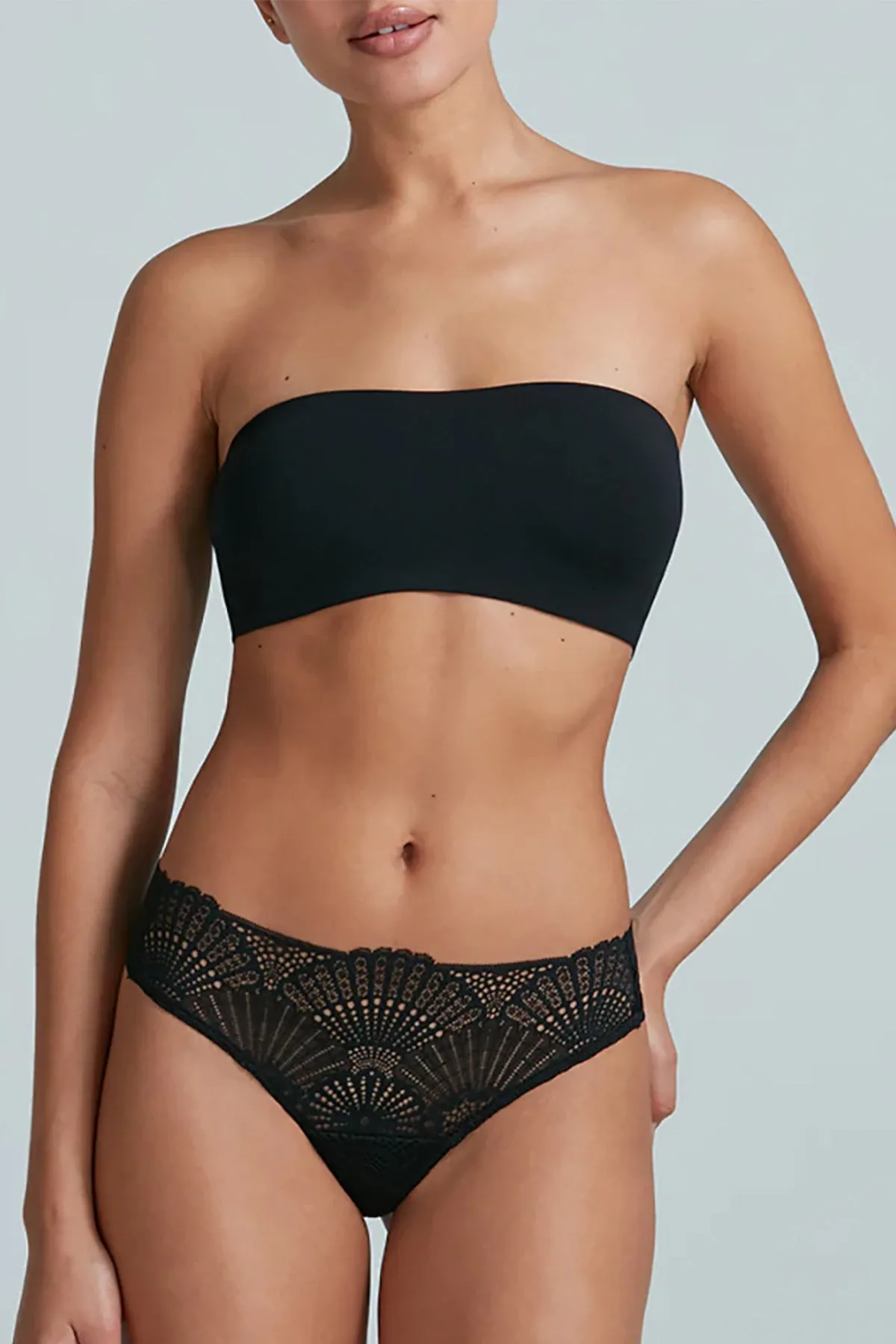 Butter   Lace Bandeau in Black