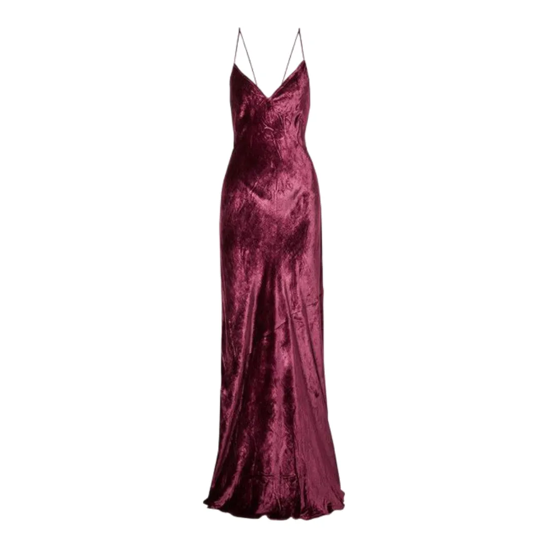 CAMI Women's Purple Long Casual Velvet Dress #403 XS NWT