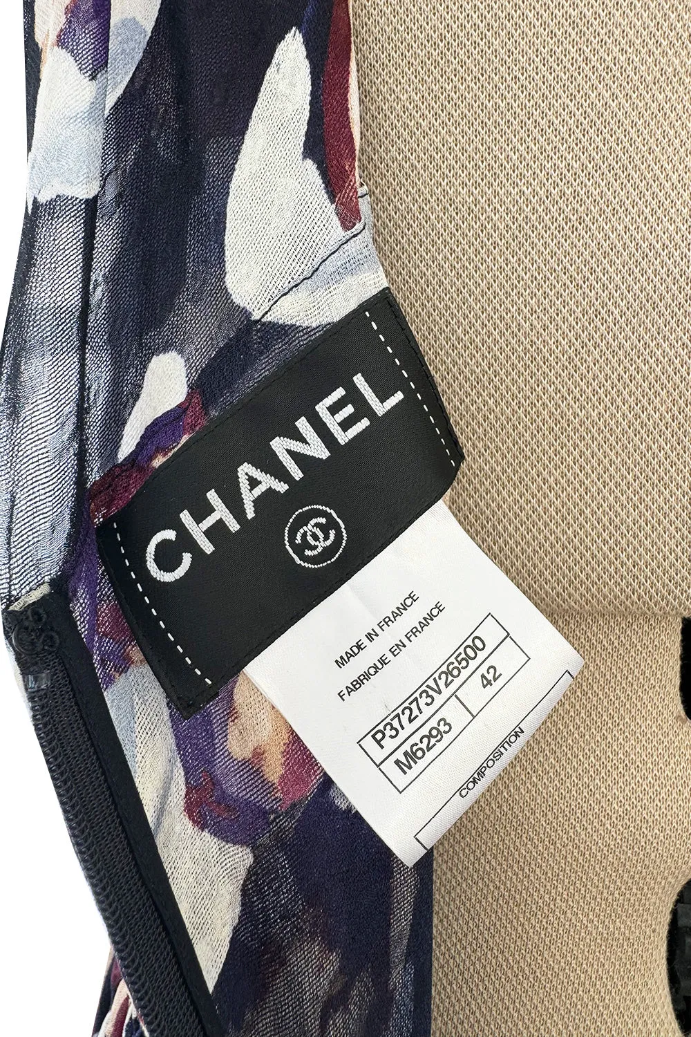 Chanel Cruise 2010 by Karl Lagerfeld Runway Look 33 'Painted' Silk Floral Dress