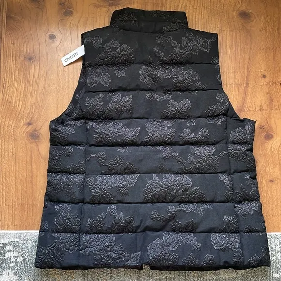 Chico’s Jacquard Print Puffer Vest