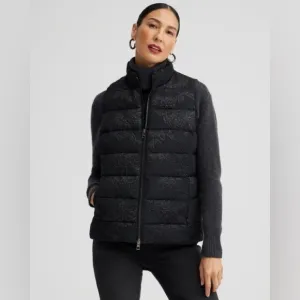 Chico’s Jacquard Print Puffer Vest