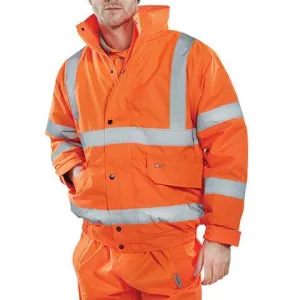 Class 3 Orange Contractors Hi Viz Bomber Jacket