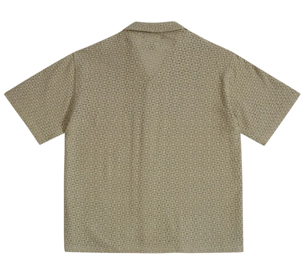 COTTON LACE CAMP SHIRT