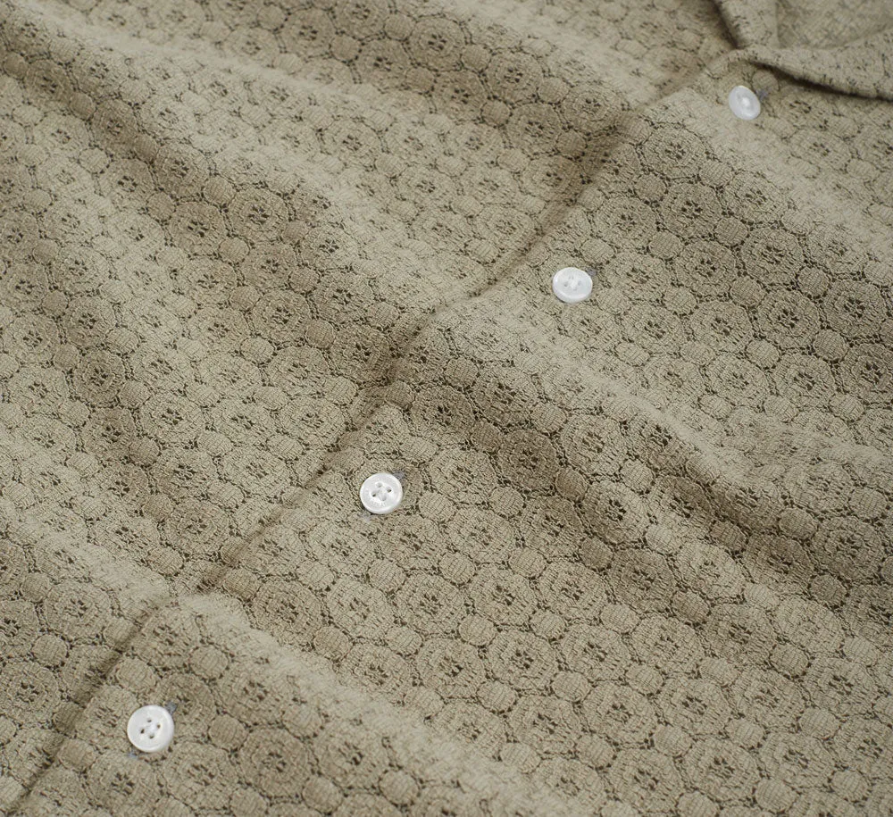 COTTON LACE CAMP SHIRT