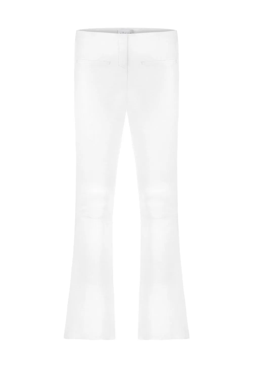 CROP LEATHER PANTS WHITE