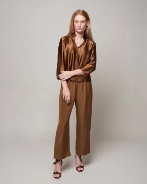 croppped pull-on - clove