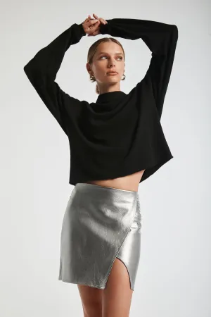Cuffed Neck Pullover