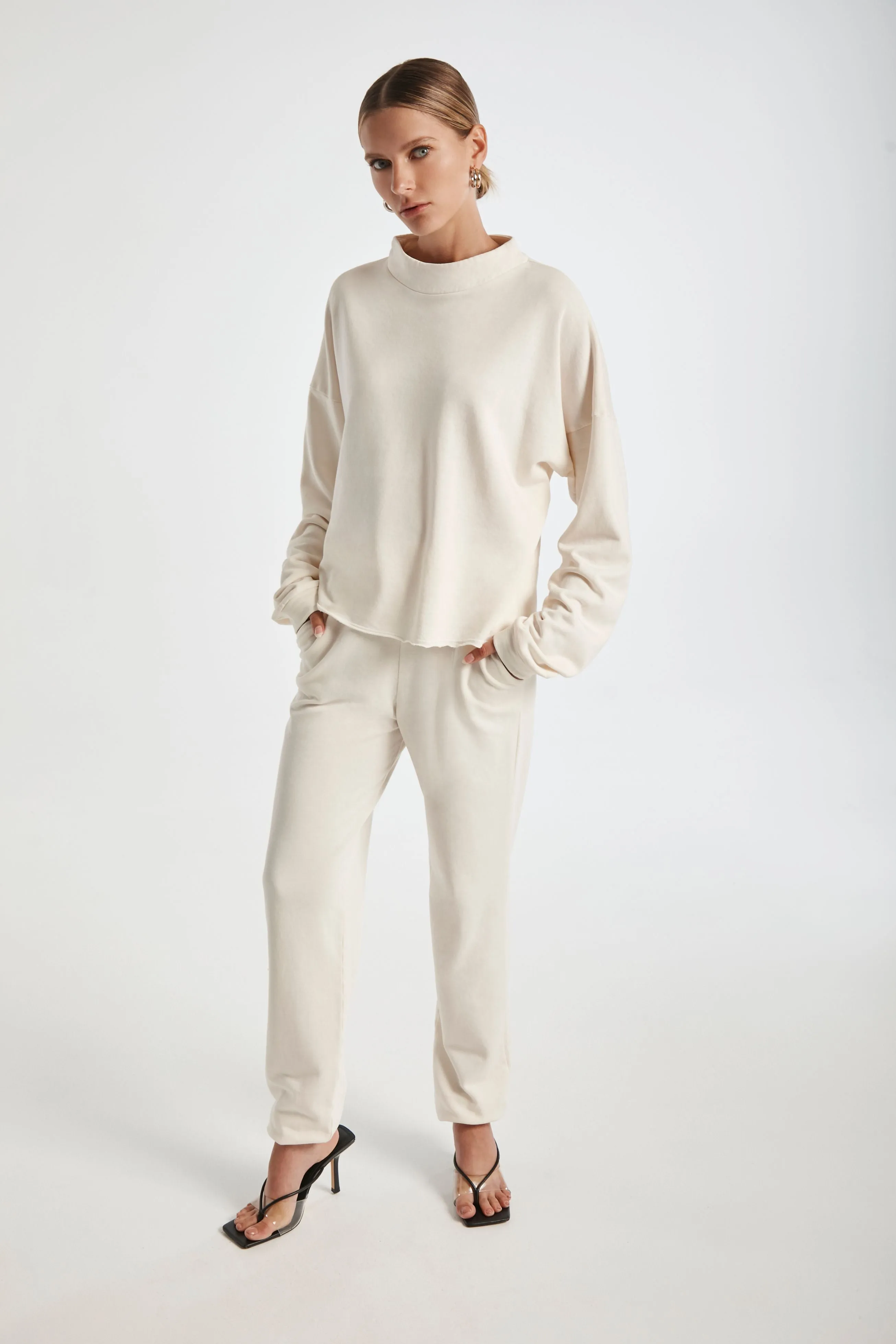 Cuffed Neck Pullover