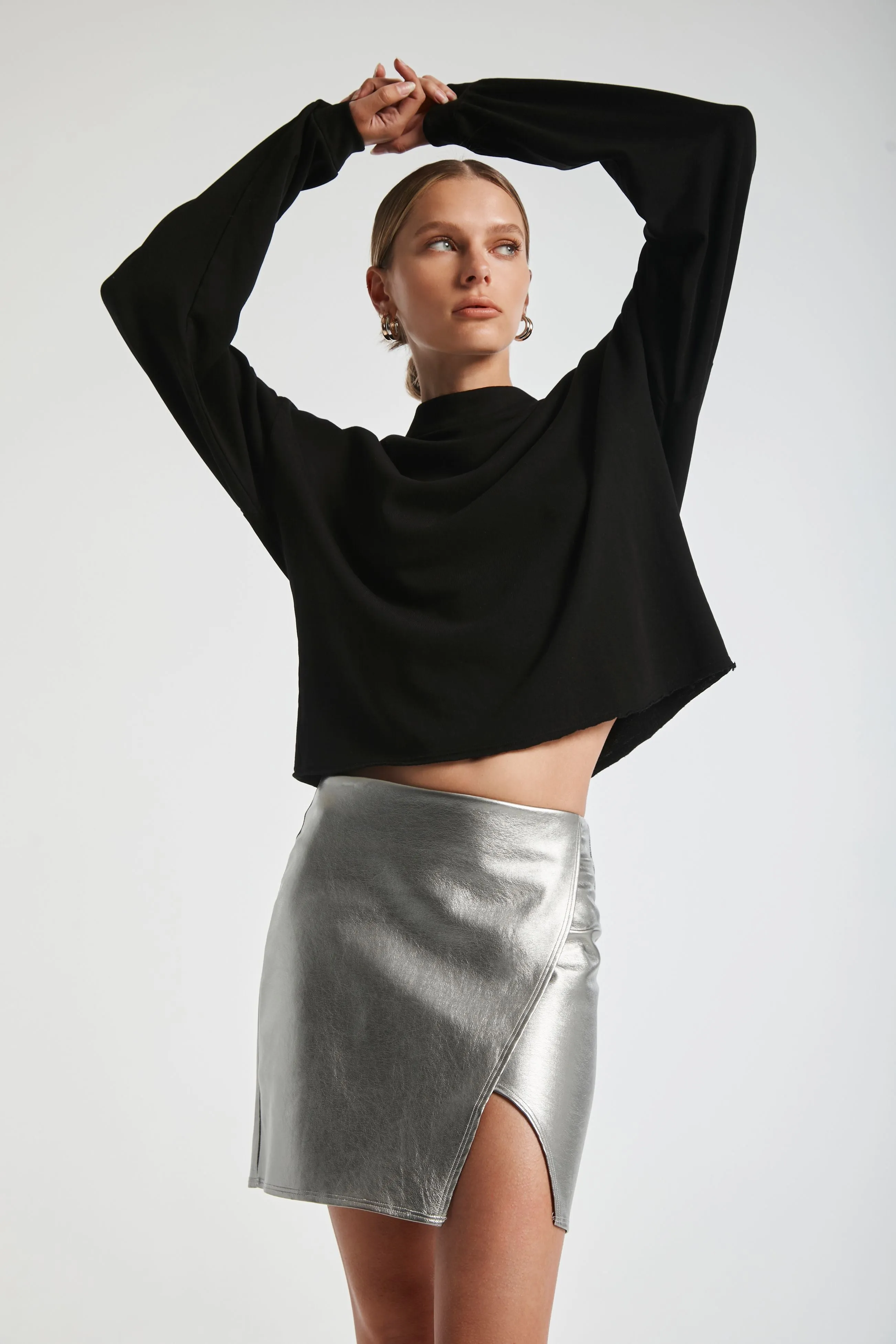 Cuffed Neck Pullover