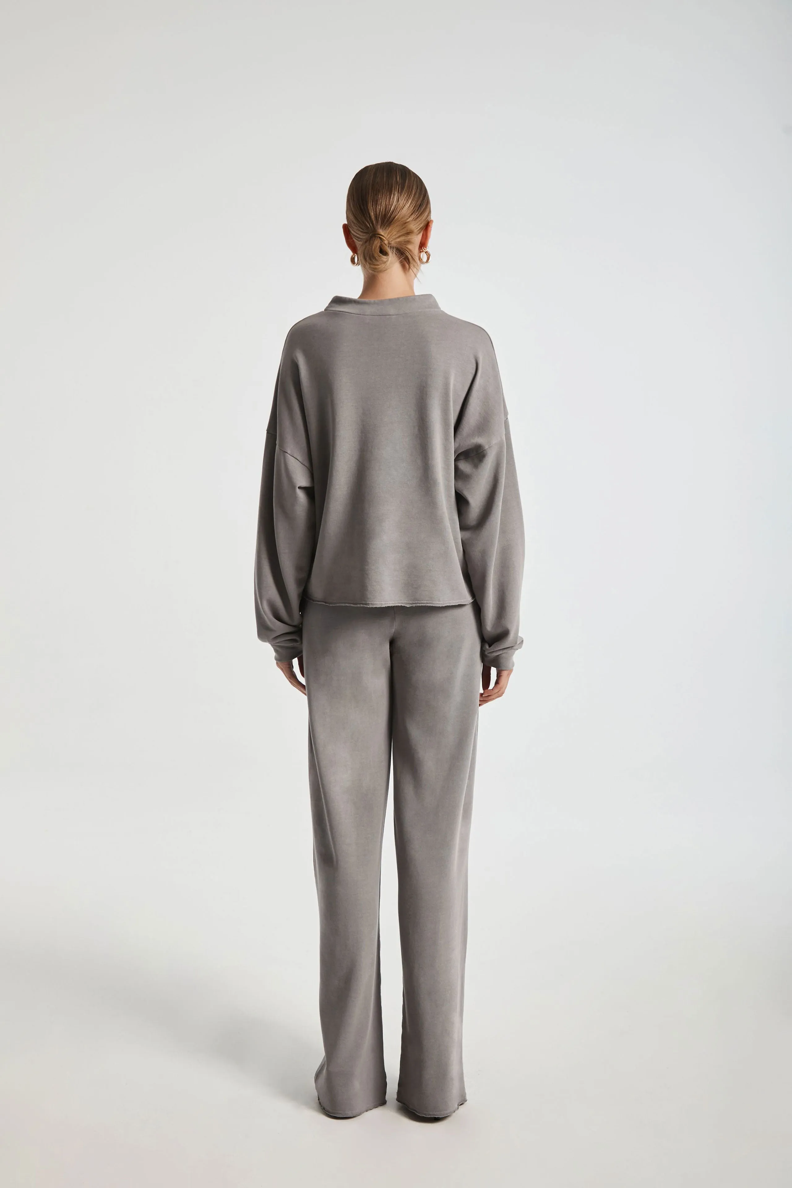 Cuffed Neck Pullover