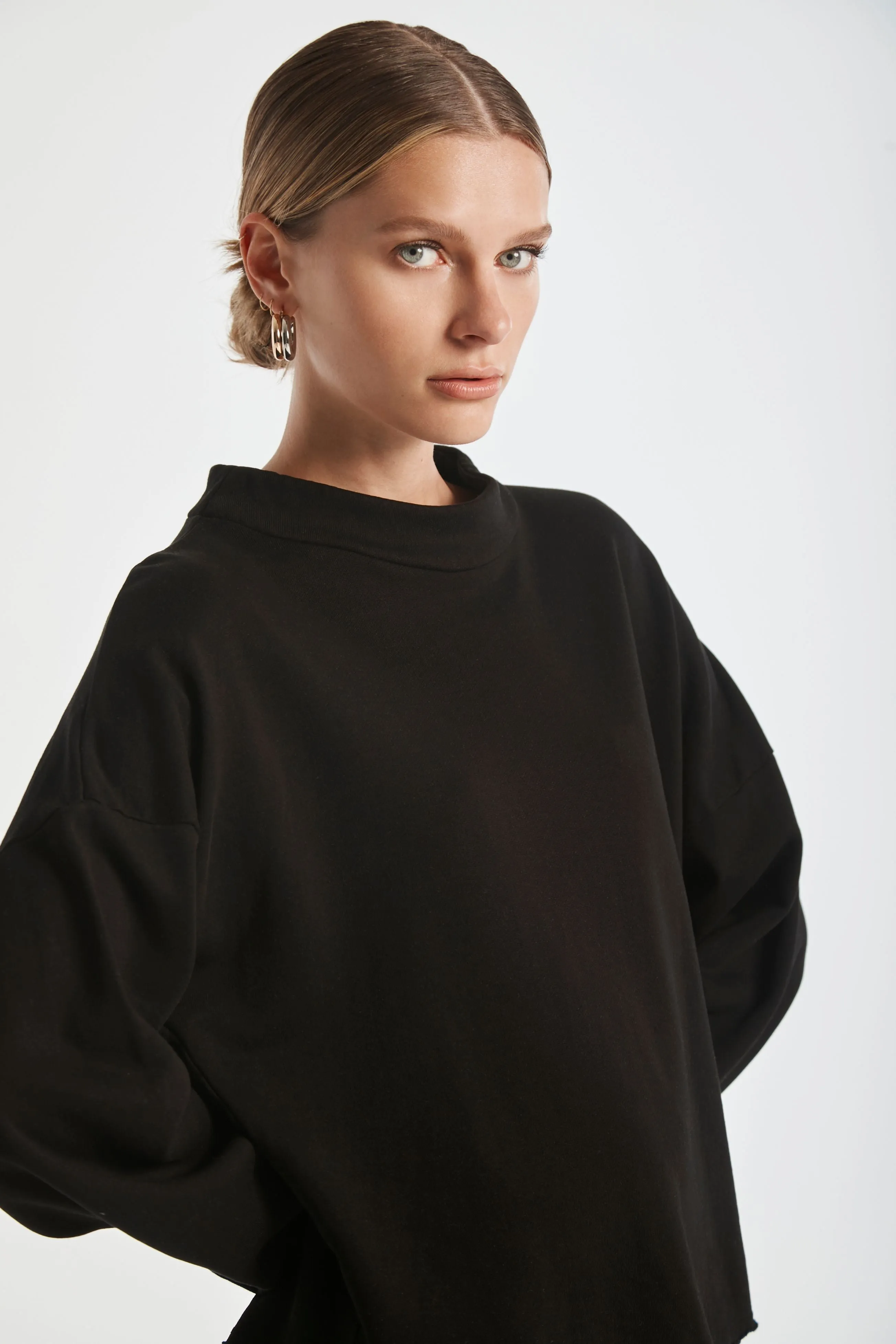 Cuffed Neck Pullover
