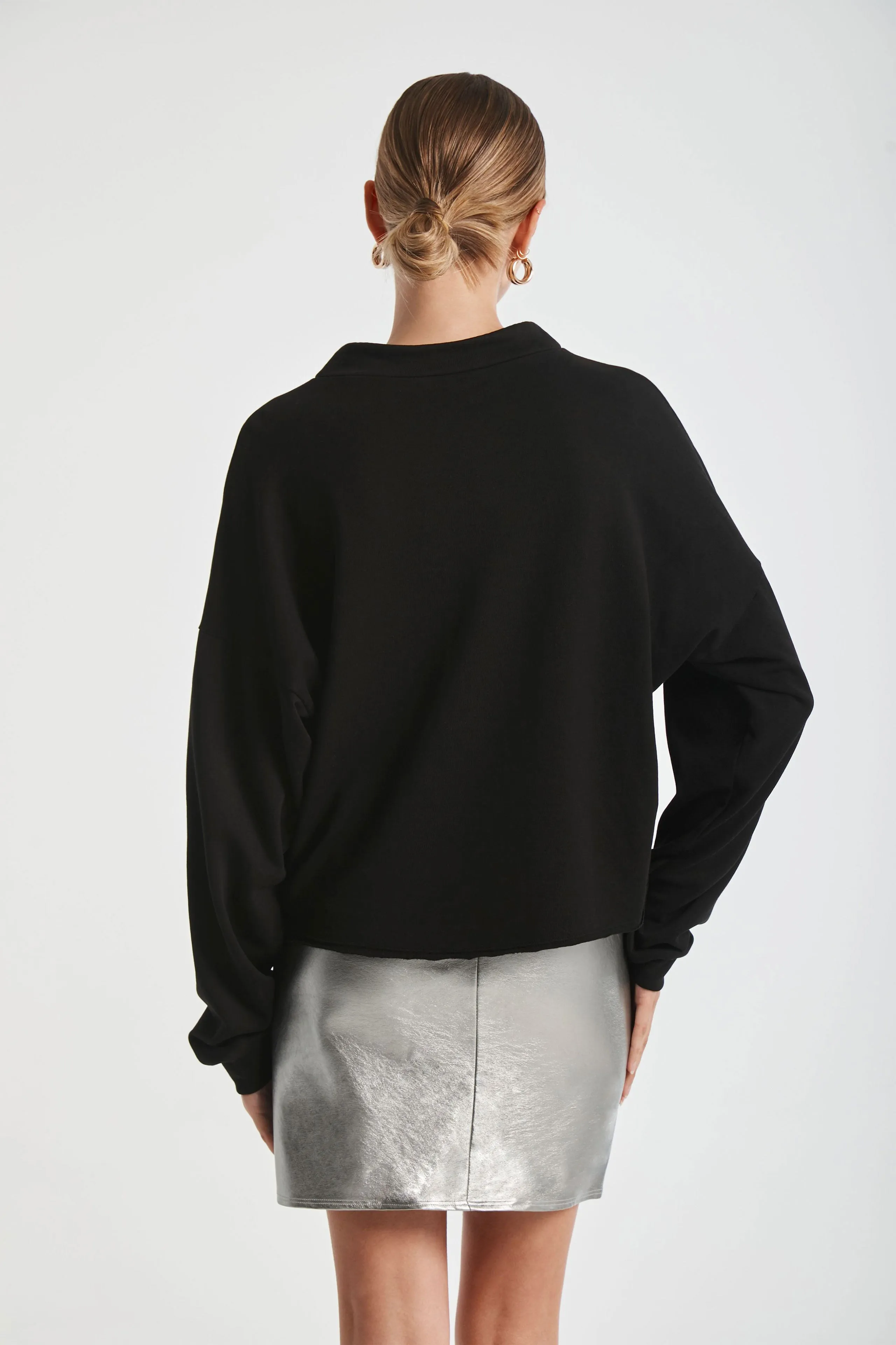 Cuffed Neck Pullover