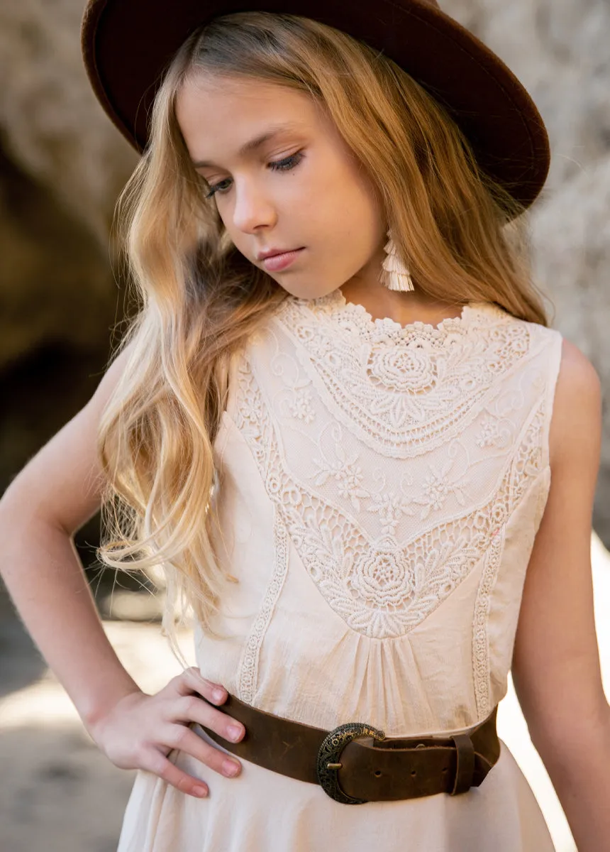 Delfinne Top in Ecru