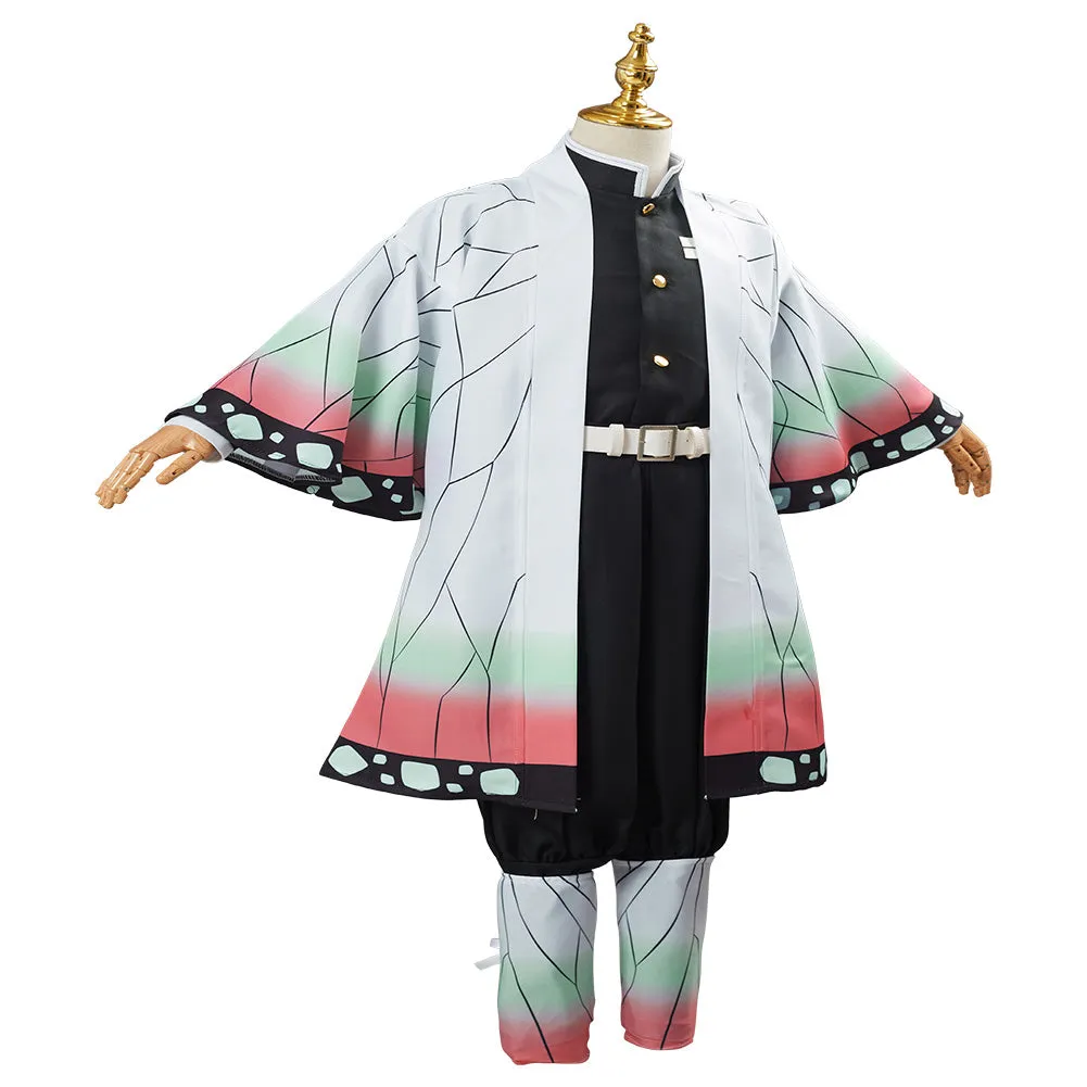Demon Slayer Kochou Shinobu Uniform Outfit Halloween Carnival Suit for Kids Children Cosplay Costume