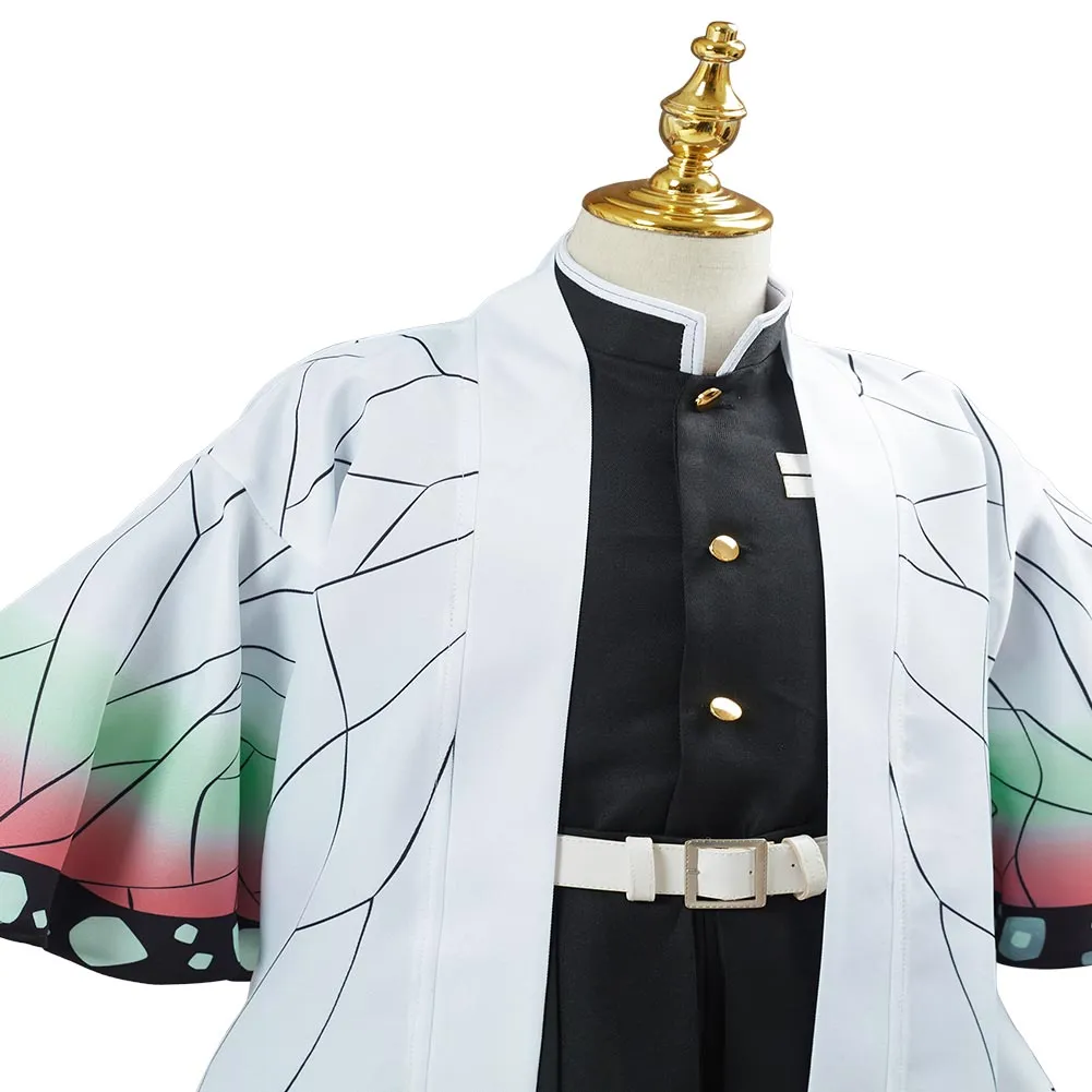 Demon Slayer Kochou Shinobu Uniform Outfit Halloween Carnival Suit for Kids Children Cosplay Costume