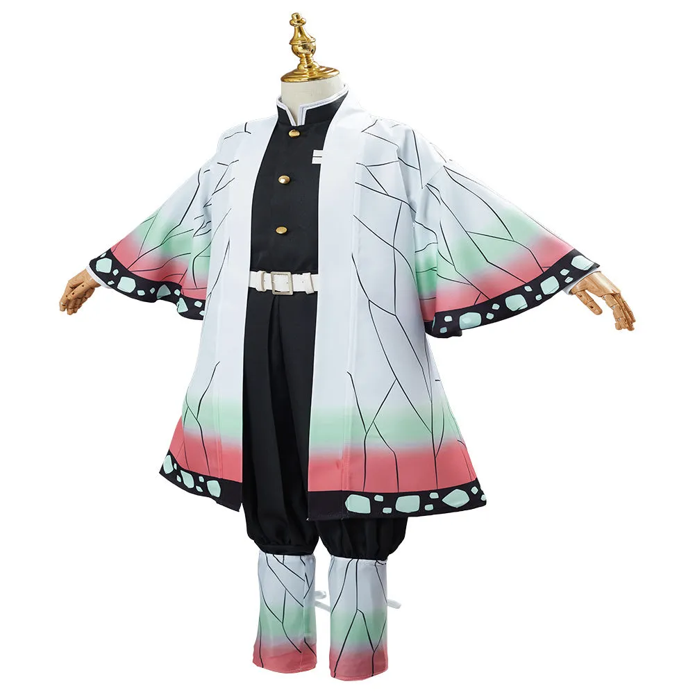 Demon Slayer Kochou Shinobu Uniform Outfit Halloween Carnival Suit for Kids Children Cosplay Costume