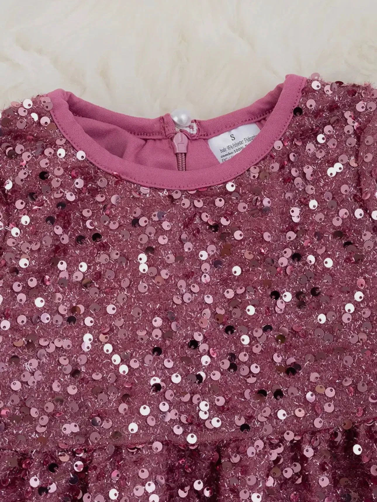 Diva Sequin Dress Kids: Rose
