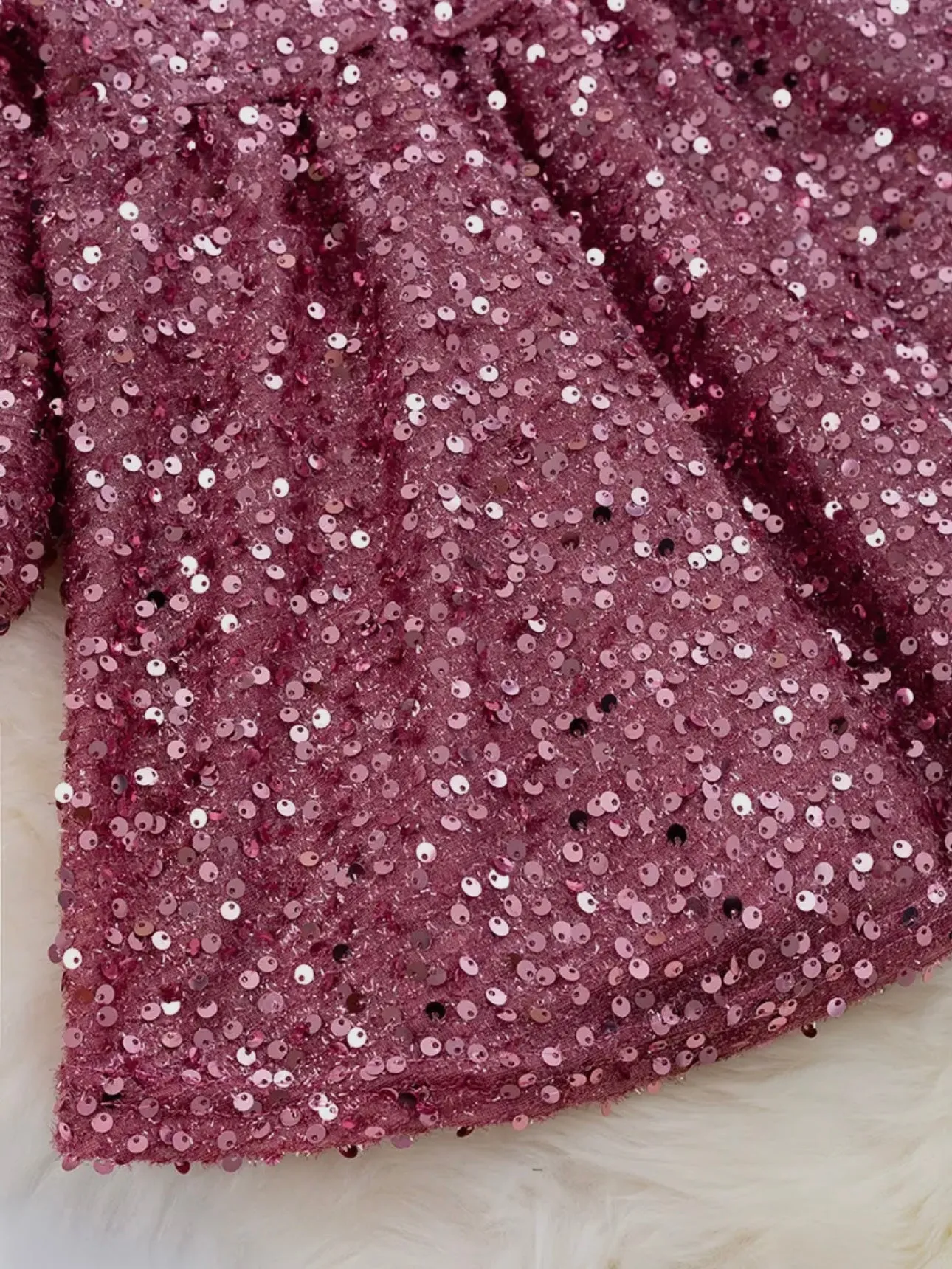 Diva Sequin Dress Kids: Rose
