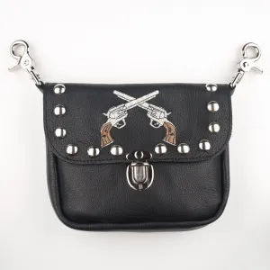 EC62-II  Embroidered Studded Clip Pouch- Pistols