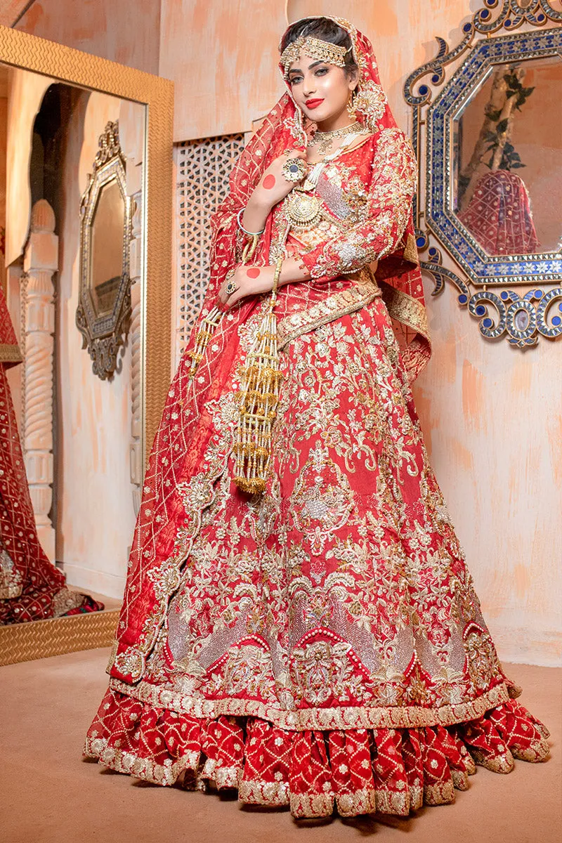 Embroidered Bridal Lehenga Blouse Design Dress #BN1081