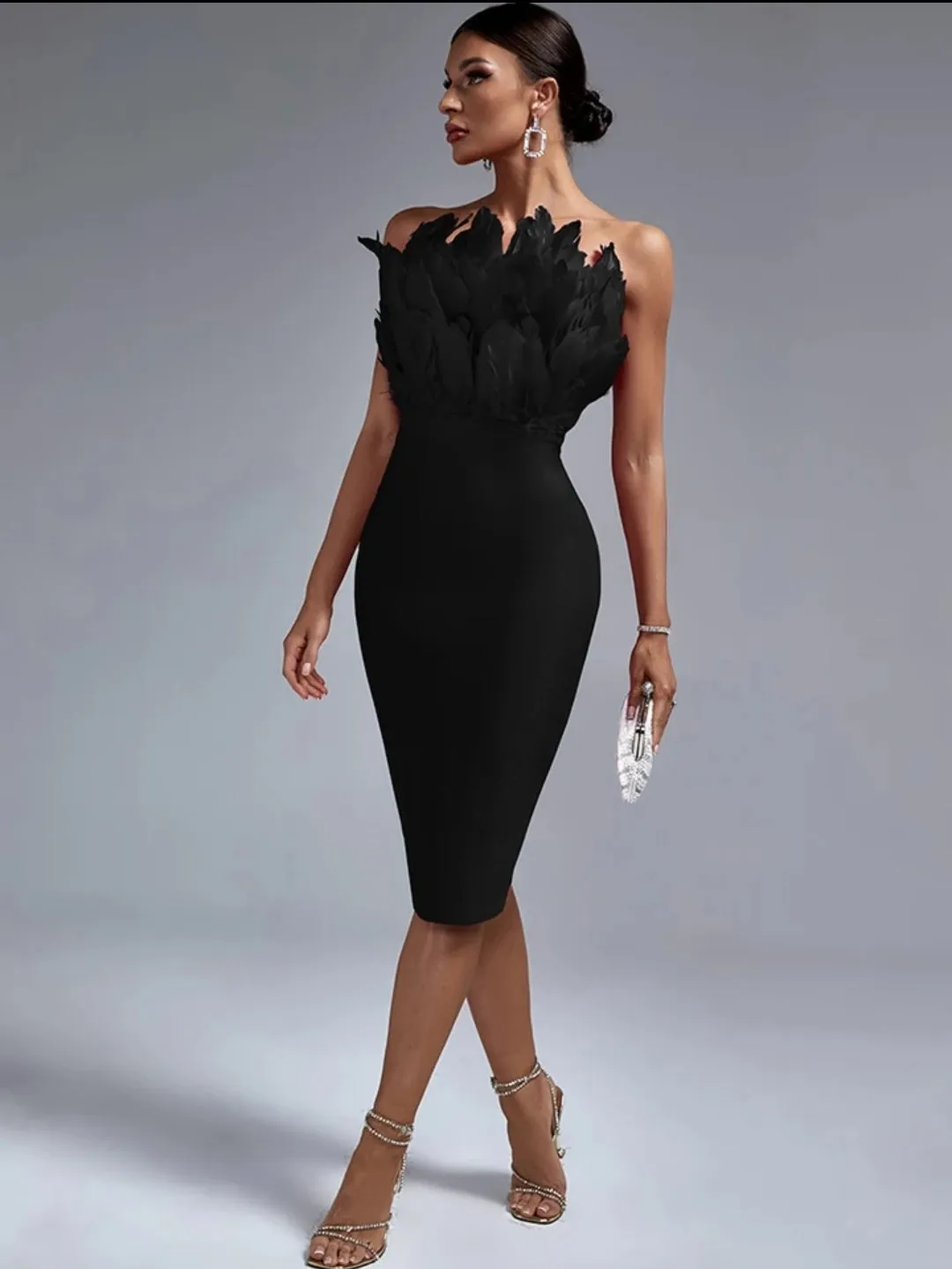 Fantasia Feather Bandage Dress