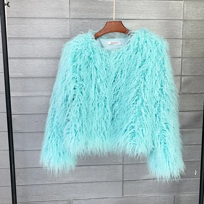 Fluffy Faux Fur Coat and Jackets