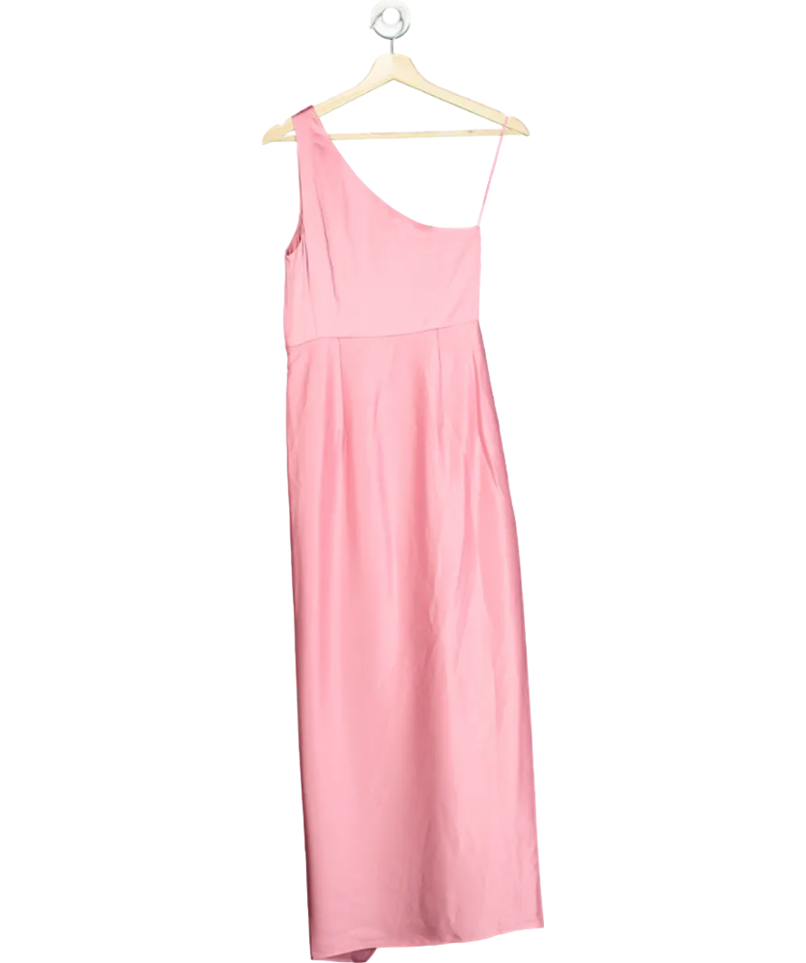 FOREVER NEW Pink Melissa One-shoulder Satin Dress UK 8