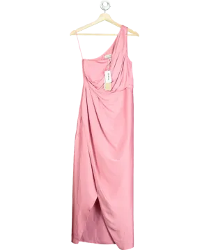 FOREVER NEW Pink Melissa One-shoulder Satin Dress UK 8